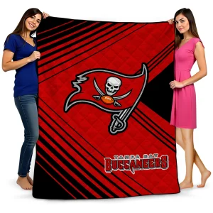 tampa bay buccaneers arrow layers red quilt blanket best selling