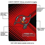 tampa bay buccaneers arrow layers red quilt blanket best selling
