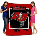 tampa bay buccaneers block border red quilt blanket best selling