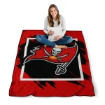 tampa bay buccaneers block border red quilt blanket best selling
