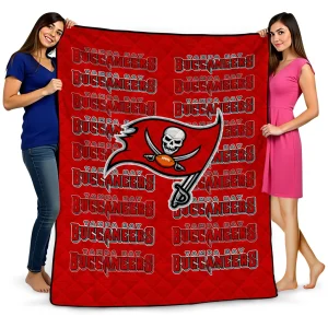 tampa bay buccaneers bold red quilt blanket best selling