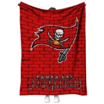 tampa bay buccaneers brick grid red quilt blanket best selling
