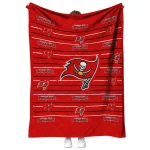 tampa bay buccaneers handdrawn stripes red quilt blanket best selling
