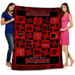 Tampa Bay Buccaneers Helmet Heart Red Quilt Blanket 1 tampa bay buccaneers helmet heart red quilt blanket best selling