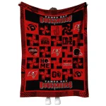 tampa bay buccaneers helmet heart red quilt blanket best selling