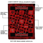 tampa bay buccaneers helmet heart red quilt blanket best selling