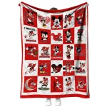 tampa bay buccaneers mickey pattern red white quilt blanket best selling