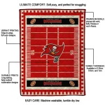 tampa bay buccaneers mickey player red quilt blanket best selling