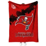tampa bay buccaneers shield badge red quilt blanket best selling