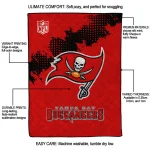 tampa bay buccaneers shield badge red quilt blanket best selling