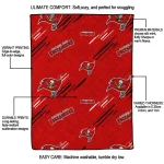tampa bay buccaneers sketch lines red quilt blanket best selling