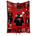 tampa bay buccaneers snoopy love red quilt blanket best selling