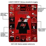 tampa bay buccaneers snoopy love red quilt blanket best selling