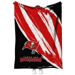 tampa bay buccaneers stroke art red white quilt blanket best selling