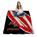 tampa bay buccaneers stroke art red white quilt blanket best selling