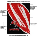 tampa bay buccaneers stroke art red white quilt blanket best selling