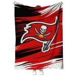tampa bay buccaneers wild lines red white quilt blanket best selling