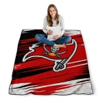 tampa bay buccaneers wild lines red white quilt blanket best selling