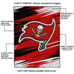 tampa bay buccaneers wild lines red white quilt blanket best selling