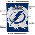 tampa bay lightning block border blue quilt blanket best selling