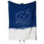 tampa bay lightning dot illusion blue quilt blanket best selling