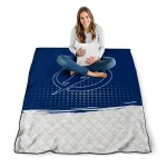 tampa bay lightning dot illusion blue quilt blanket best selling