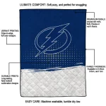 tampa bay lightning dot illusion blue quilt blanket best selling