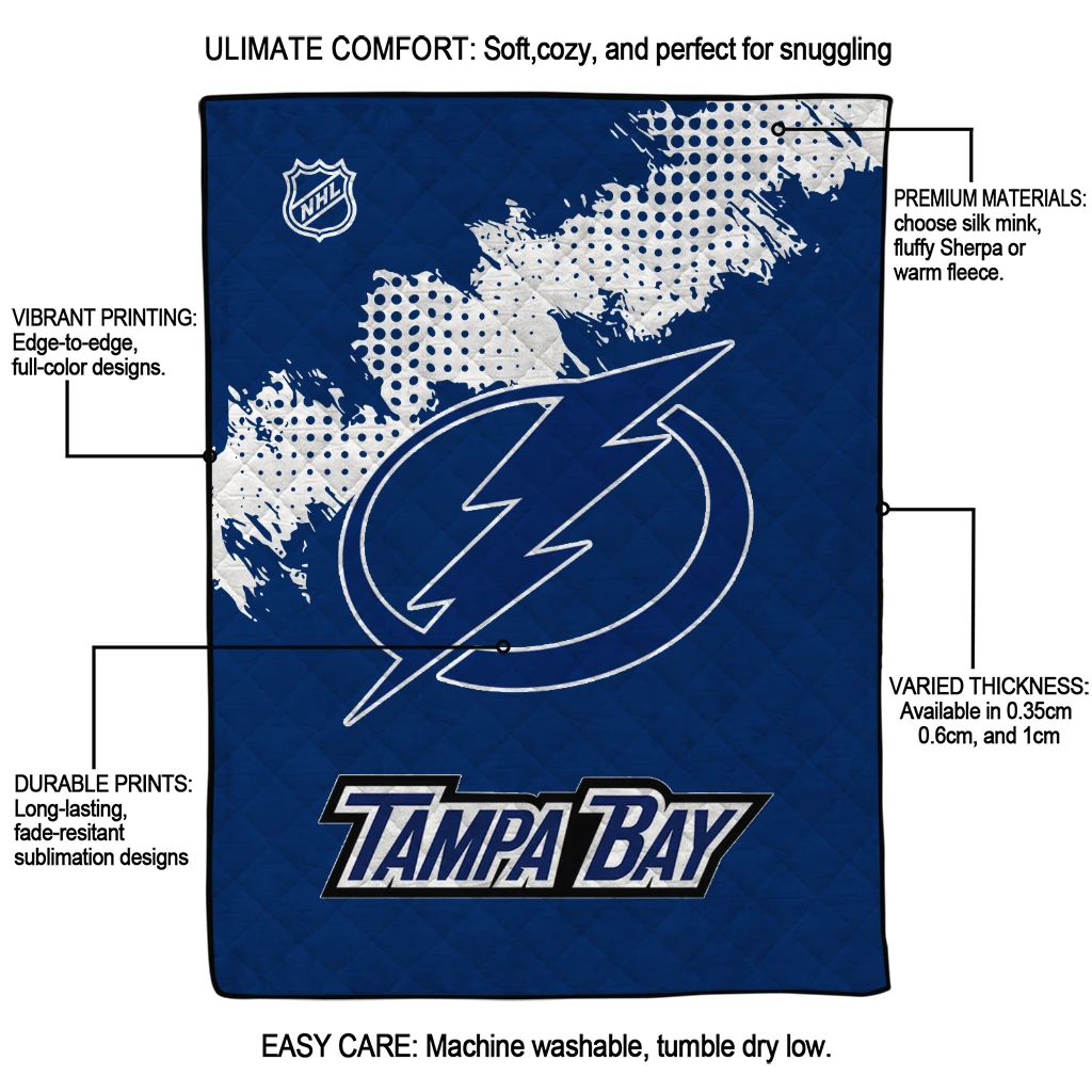 tampa bay lightning nhl shield blue quilt blanket latest model tampa bay lightning nhl shield blue quilt blanket latest model