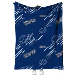 tampa bay lightning sketch lines blue quilt blanket best selling