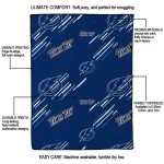 tampa bay lightning sketch lines blue quilt blanket best selling