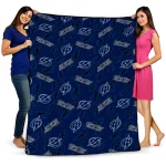 tampa bay lightning solid classic blue quilt blanket best selling