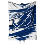 tampa bay lightning wild lines blue white quilt blanket best selling