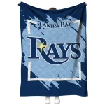 tampa bay rays block border navy quilt blanket best selling