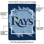 tampa bay rays block border navy quilt blanket best selling