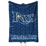 tampa bay rays brick grid navy quilt blanket best selling