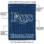 tampa bay rays brick grid navy quilt blanket best selling
