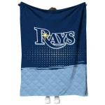 tampa bay rays dot illusion navy quilt blanket best selling