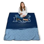 tampa bay rays dot illusion navy quilt blanket best selling