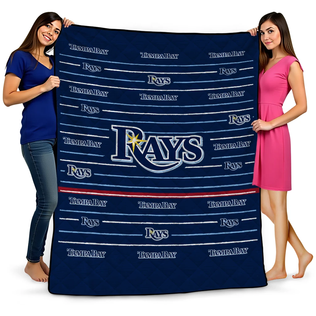 tampa bay rays handdrawn stripes navy quilt blanket best selling tampa bay rays handdrawn stripes navy quilt blanket best selling