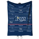 tampa bay rays handdrawn stripes navy quilt blanket best selling