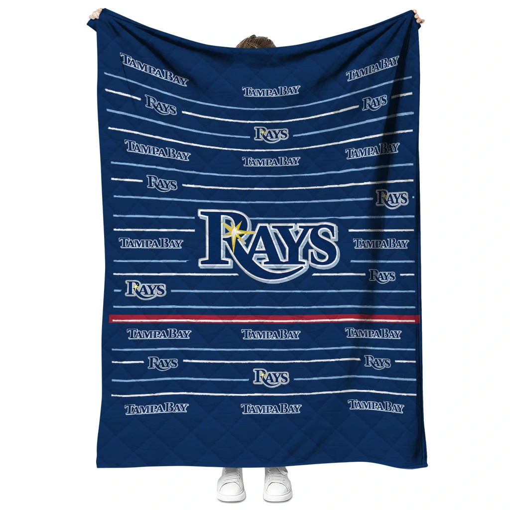 tampa bay rays handdrawn stripes navy quilt blanket fashion forward tampa bay rays handdrawn stripes navy quilt blanket fashion forward