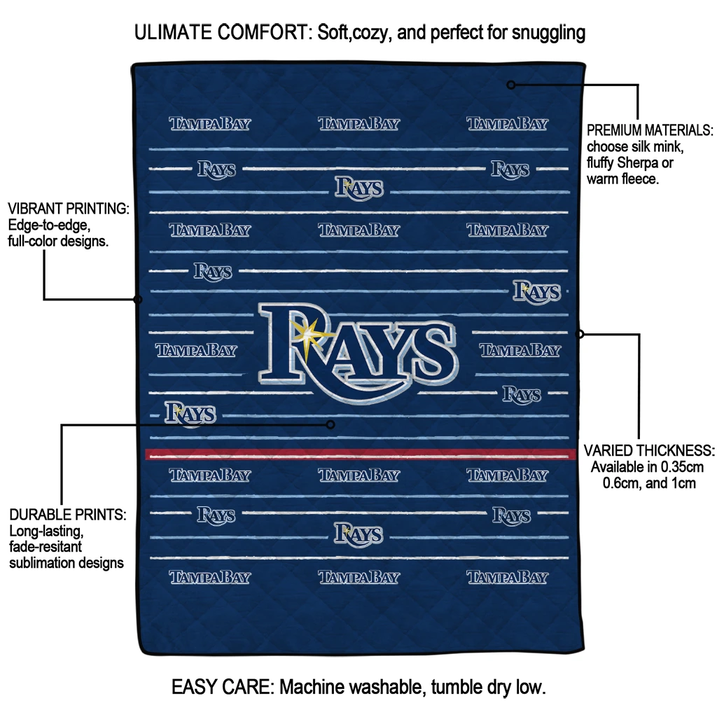 tampa bay rays handdrawn stripes navy quilt blanket latest model tampa bay rays handdrawn stripes navy quilt blanket latest model