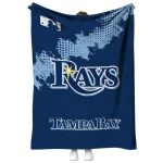tampa bay rays league patch navy quilt blanket best selling
