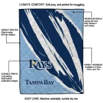 tampa bay rays stroke art navy white quilt blanket best selling