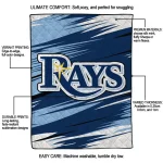 tampa bay rays wild lines navy white quilt blanket best selling