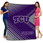 tcu horned frogs arrow layers purple quilt blanket best selling
