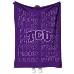 tcu horned frogs bold red purple quilt blanket best selling