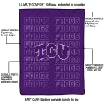 tcu horned frogs bold red purple quilt blanket best selling