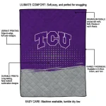 tcu horned frogs dot illusion purple quilt blanket best selling