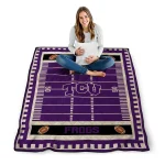 tcu horned frogs mickey player purple quilt blanket best selling